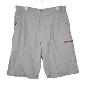 Simms tan nylon fishing cargo light weight shorts Size Large performance hiking